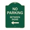 Signmission Designer Series-No Parking Between Signs Green Heavy-Gauge Aluminum, 24" x 18", G-1824-9963 A-DES-G-1824-9963 - alternate 1